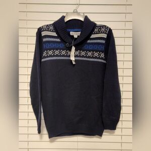 Boys Silverlake Navy Blue Patterned Sweater Size Large NWT